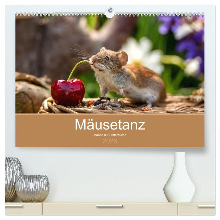 Produktbild: M&auml;usetanz (hochwertiger Premium Wandkalender 2026 DIN A2 quer), Kunstdruck in Hochglanz