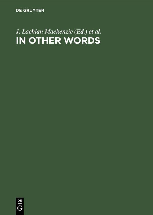 Produktbild: In Other Words