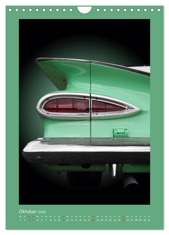 Produktbild: US Klassiker 1956 bis 1966 (Wandkalender 2026 DIN A4 hoch), CALVENDO Monatskalender