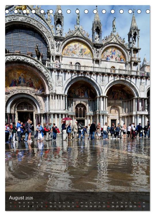 Produktbild: Fotografischer Streifzug durch Venedig (Tischkalender 2026 DIN A5 hoch), CALVENDO Monatskalender