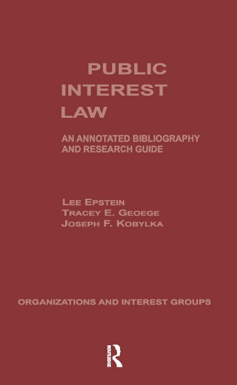 Produktbild: Public Interest Law