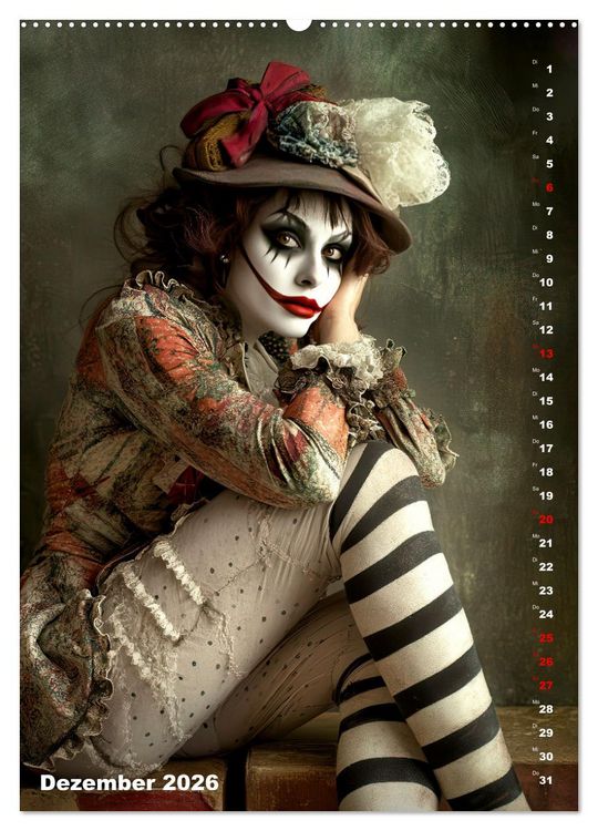 Produktbild: Clowngeschichten - Eine besondere Welt (hochwertiger Premium Wandkalender 2026 DIN A2 hoch), Kunstdruck in Hochglanz