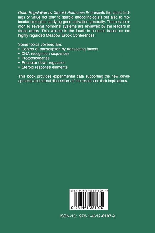Produktbild: Gene Regulation by Steroid Hormones IV