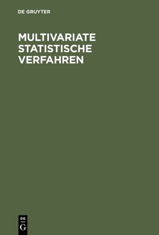 Produktbild: Multivariate statistische Verfahren