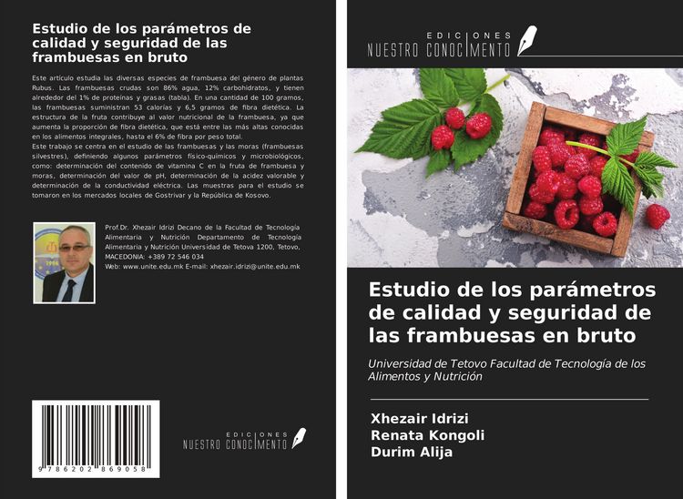 Produktbild: Estudio de los par&aacute;metros de calidad y seguridad de las frambuesas en bruto