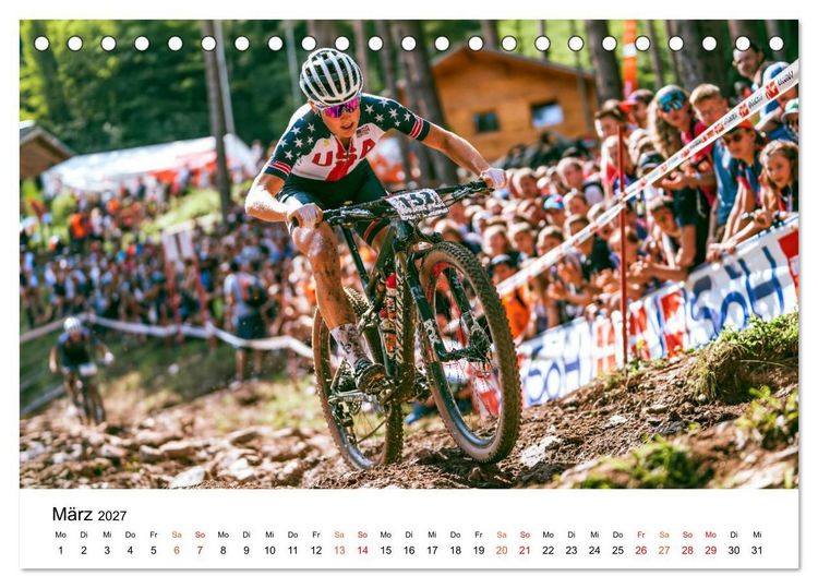 Produktbild: Mountainbike - Trails am Limit (Tischkalender 2027 DIN A5 quer), CALVENDO Monatskalender