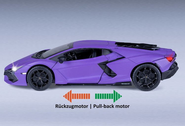 Produktbild: Lamborghini Revuelto Diecast 1:32 lila inkl. Knopfzellen