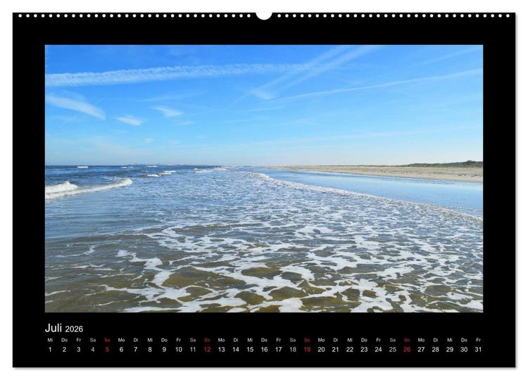 Produktbild: Juist &ndash; Insel im Wattenmeer (hochwertiger Premium Wandkalender 2026 DIN A2 quer), Kunstdruck in Hochglanz