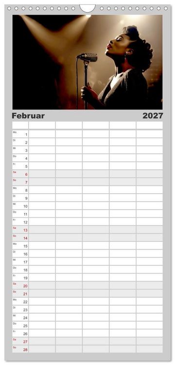 Produktbild: Familienplaner 2027 - Die Stimme der Leidenschaft mit 5 Spalten (Wandkalender, 21 x 45 cm) CALVENDO