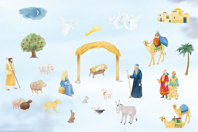 Produktbild: Rica auf dem Weg nach Bethlehem. Ein Folien-Adventskalender zum Vorlesen und Gestalten eines Fensterbildes