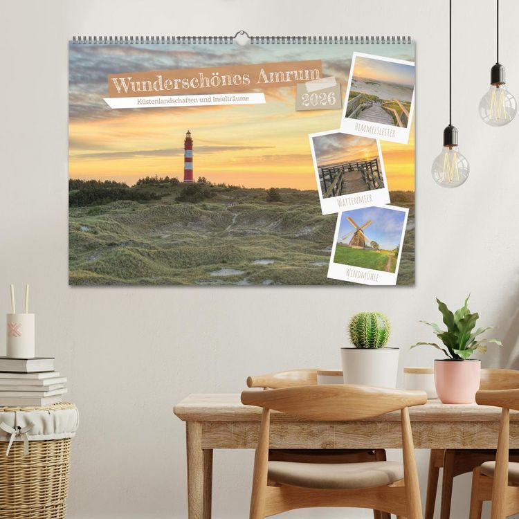 Produktbild: Wundersch&ouml;nes Amrum (Wandkalender 2026 DIN A2 quer), CALVENDO Monatskalender