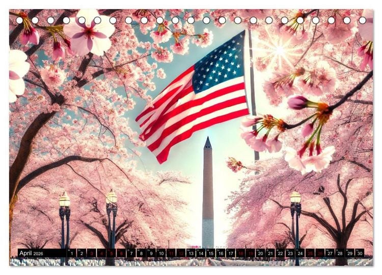 Produktbild: USA - Der amerikanische Geist (Tischkalender 2026 DIN A5 quer), CALVENDO Monatskalender