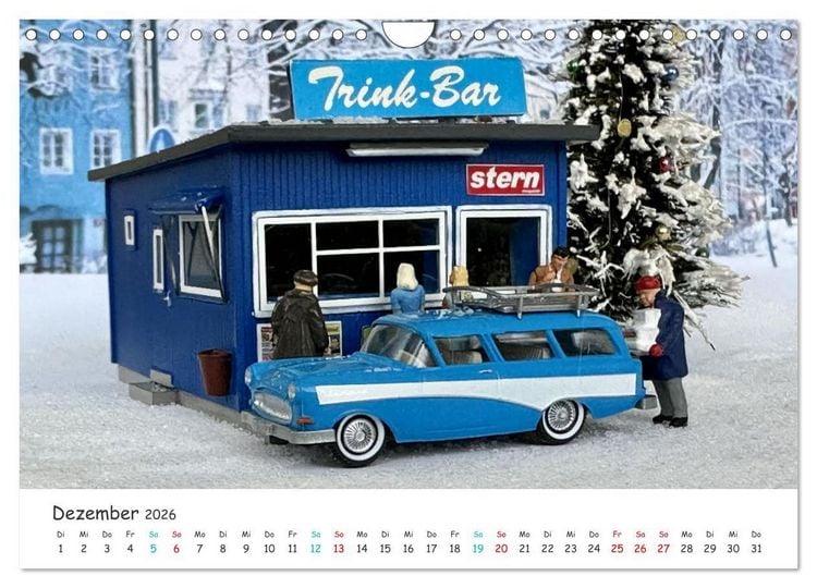Produktbild: Autos auf der Modellbahn (Wandkalender 2026 DIN A4 quer), CALVENDO Monatskalender