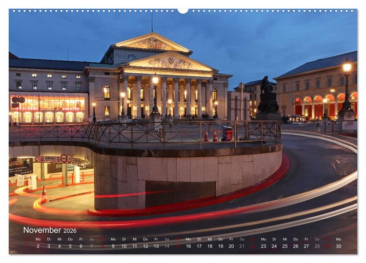 Produktbild: Impressionen aus M&uuml;nchen (hochwertiger Premium Wandkalender 2026 DIN A2 quer), Kunstdruck in Hochglanz