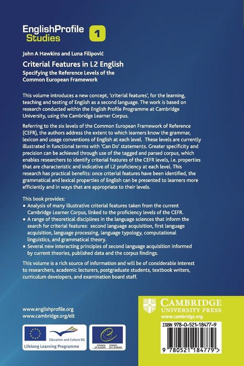 Produktbild: Criterial Features in L2 English