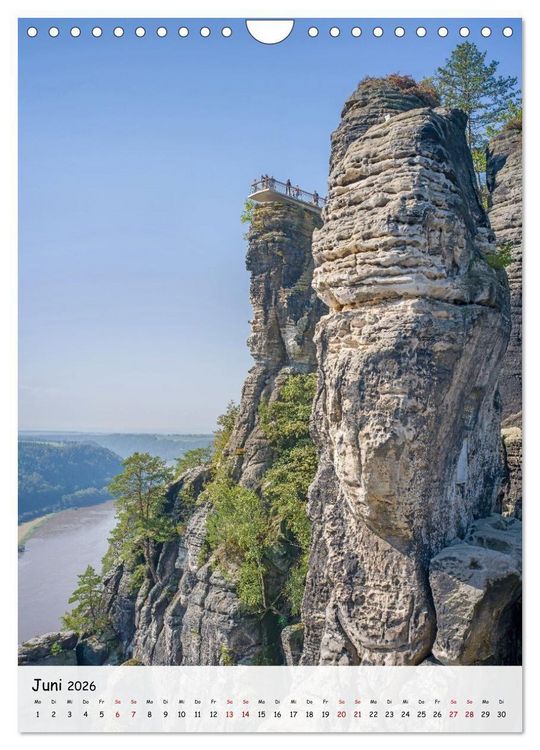 Produktbild: S&auml;chsische Schweiz - Unterwegs im sch&ouml;nen Elbsandsteingebirge (Wandkalender 2026 DIN A4 hoch), CALVENDO Monatskalender