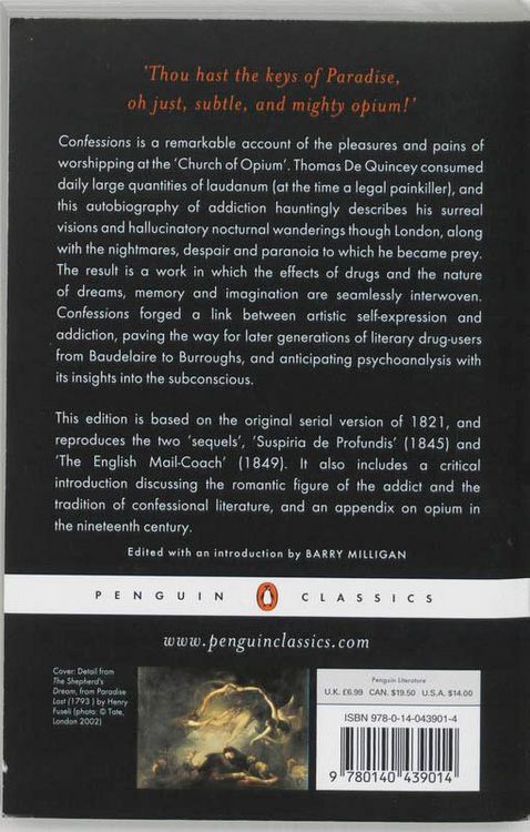 Produktbild: Confessions of an English Opium Eater