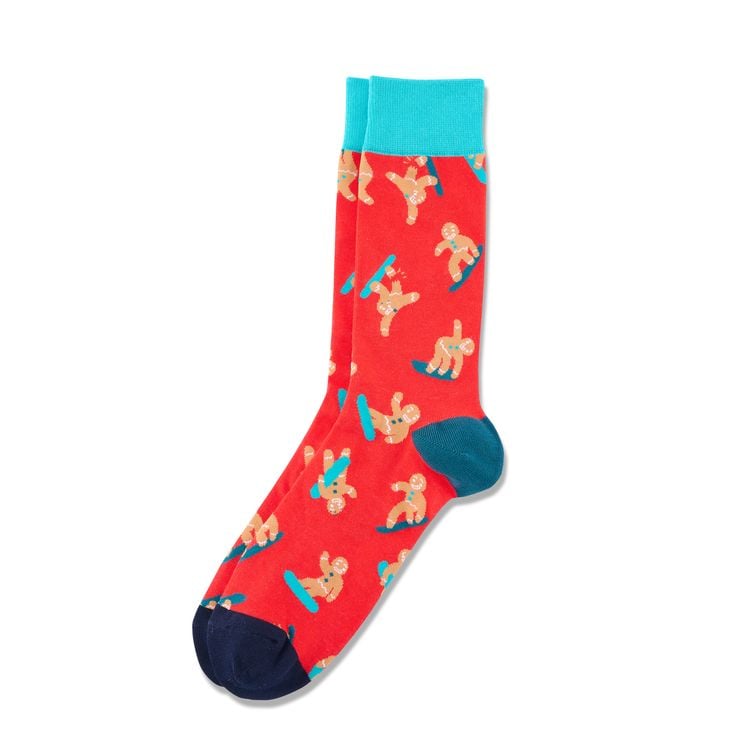 Produktbild: Socke "Snowboarding Gingerbread Man", Gr. 41-46