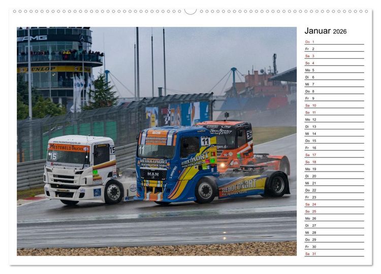 Produktbild: Truck Racing am N&uuml;rburgring (hochwertiger Premium Wandkalender 2026 DIN A2 quer), Kunstdruck in Hochglanz