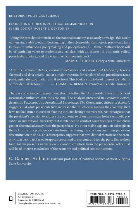 Produktbild: Economic Actors, Economic Behaviors, and Presidential Leadership