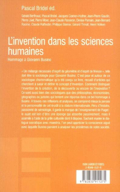 Produktbild: L'invention dans les sciences humaines