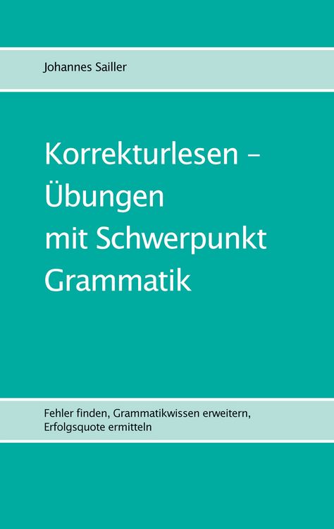 Produktbild: Korrekturlesen - &Uuml;bungen mit Schwerpunkt Grammatik