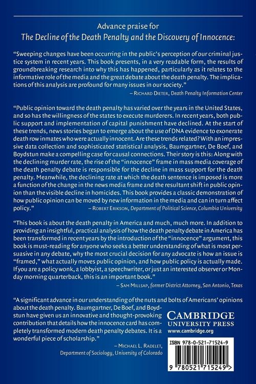 Produktbild: The Decline of the Death Penalty and the Discovery of Innocence