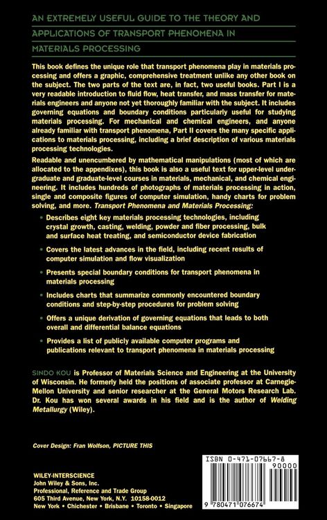 Produktbild: Transport Phenomena and Materials Processing