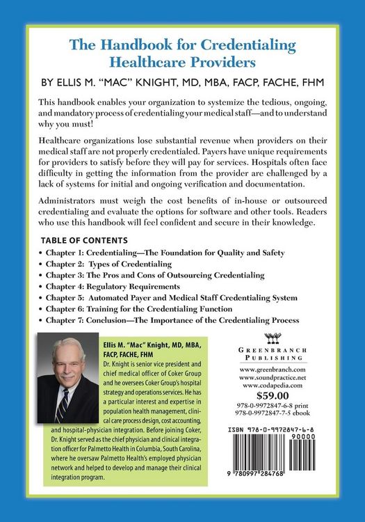 Produktbild: The Handbook for Credentialing Healthcare Providers