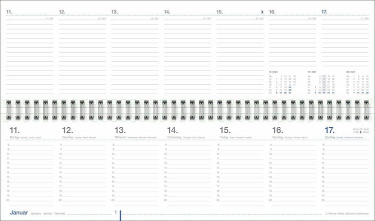 Produktbild: Wochenquerplaner, anthrazit 2027