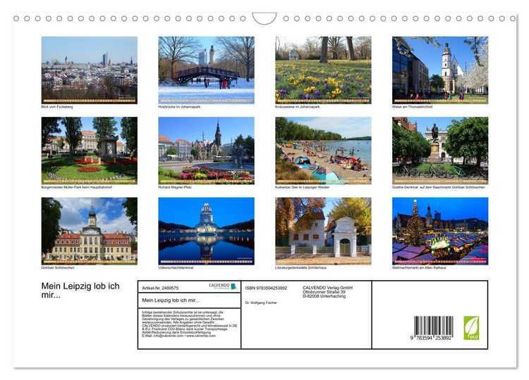 Produktbild: Mein Leipzig lob ich mir... (Wandkalender 2027 DIN A3 quer), CALVENDO Monatskalender
