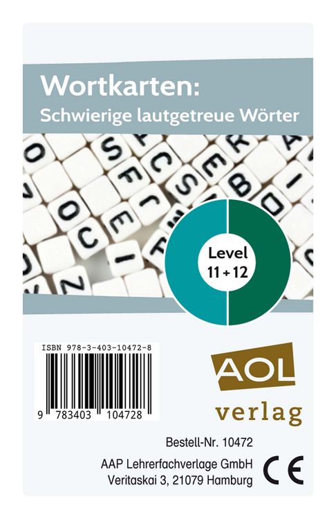 Produktbild: Wortkarten: Schwierige lautgetreue W&ouml;rter
