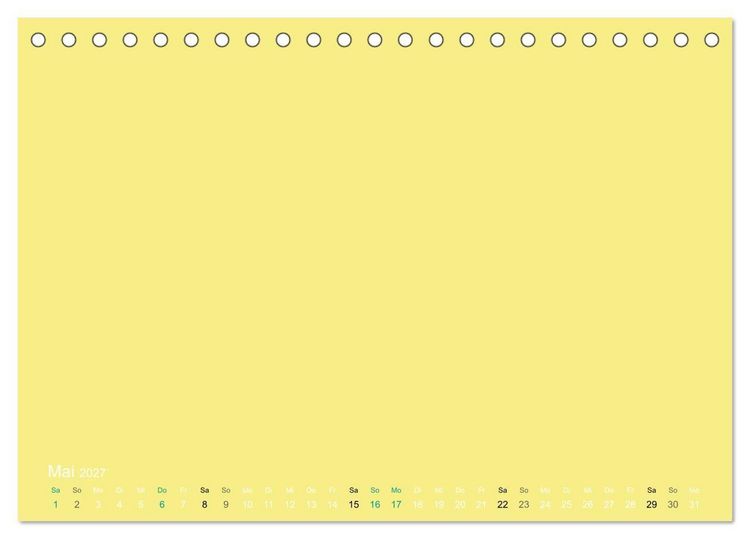 Produktbild: Bastelkalender - Gelb (Tischkalender 2027 DIN A5 quer), CALVENDO Monatskalender