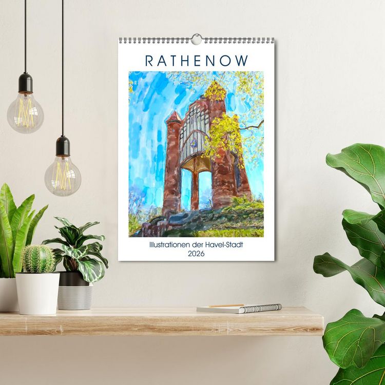 Produktbild: Rathenow - Illustrationen der Havel-Stadt (Wandkalender 2026 DIN A3 hoch), CALVENDO Monatskalender
