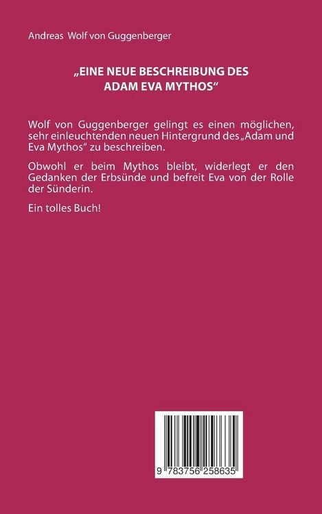 Produktbild: Eine neue Beschreibung des Adam Eva Mythos