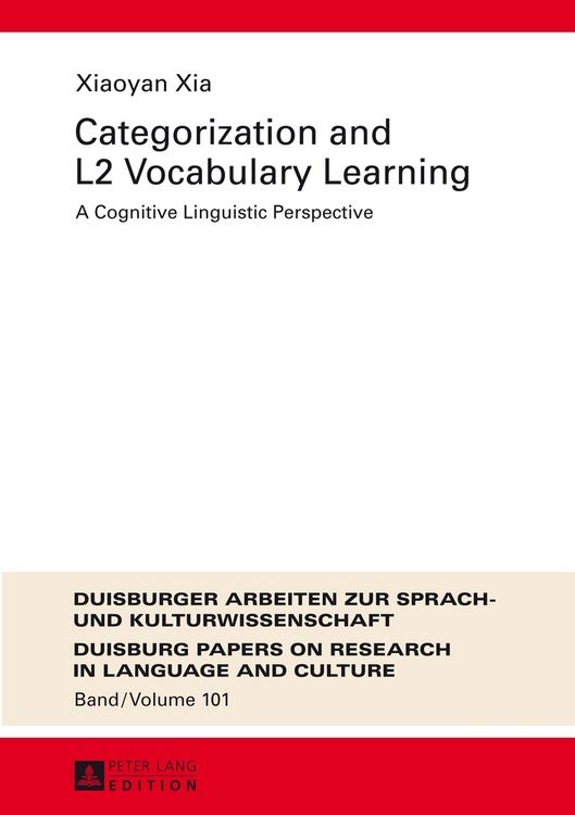 Produktbild: Categorization and L2 Vocabulary Learning