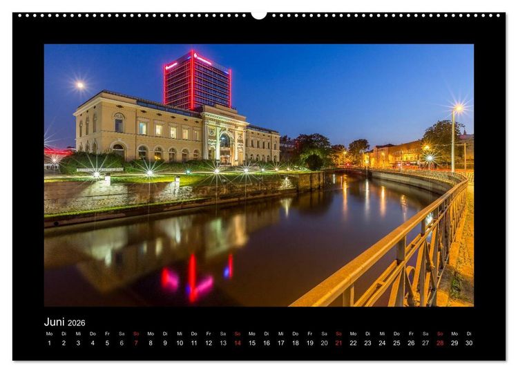 Produktbild: BRAUNSCHWEIG - Abendliche Impressionen (hochwertiger Premium Wandkalender 2026 DIN A2 quer), Kunstdruck in Hochglanz