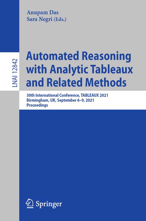 Produktbild: Automated Reasoning with Analytic Tableaux and Related Methods