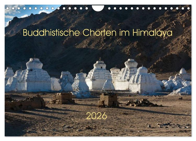 Produktbild: Buddhistische Ch&ouml;rten im Himalaya (Wandkalender 2026 DIN A4 quer), CALVENDO Monatskalender