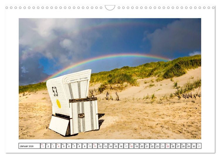 Produktbild: Sylt - Strandspaziergang (Wandkalender 2026 DIN A3 quer), CALVENDO Monatskalender