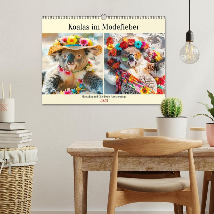 Produktbild: Koalas im Modefieber. Flauschig und Chic beim Fotoshooting (Wandkalender 2026 DIN A3 quer), CALVENDO Monatskalender