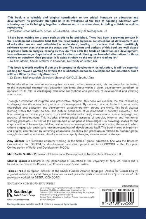 Produktbild: Education, Learning and the Transformation of Development