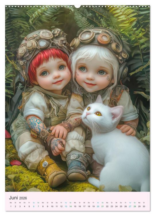 Produktbild: Steampunk Puppen &ndash; Zauberhafte Puppenfiguren (hochwertiger Premium Wandkalender 2026 DIN A2 hoch), Kunstdruck in Hochglanz