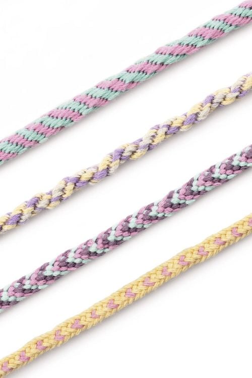 Produktbild: Kumihimo Bracelets PASTELL RAINBOW, 16-teilig