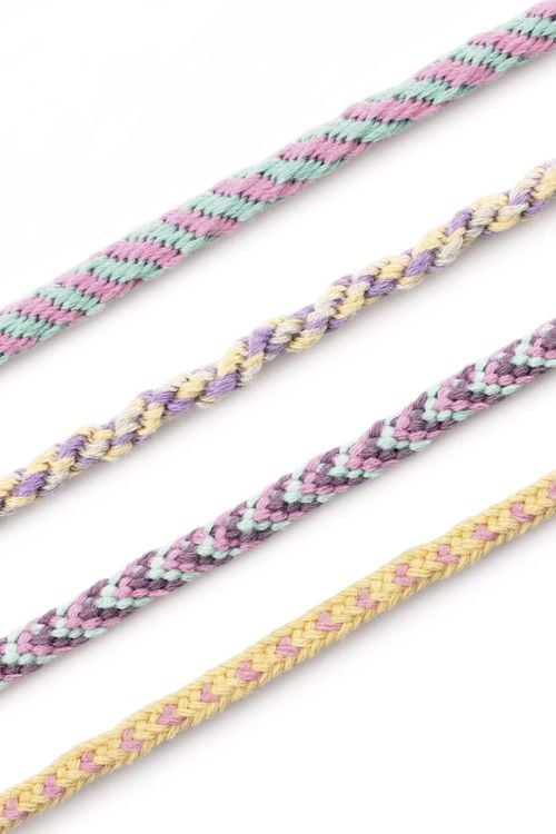 Produktbild: Kumihimo Bracelets PASTELL RAINBOW, 16-teilig