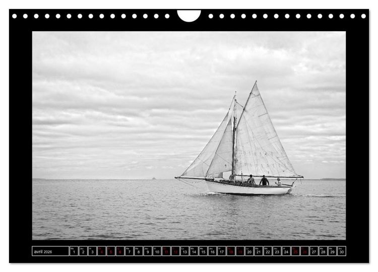 Produktbild: Voiles anciennes (Calendrier mural 2026 DIN A4 vertical), CALVENDO calendrier mensuel
