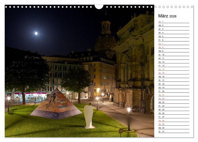 Produktbild: Eine Nacht in Dresden (Wandkalender 2026 DIN A3 quer), CALVENDO Monatskalender