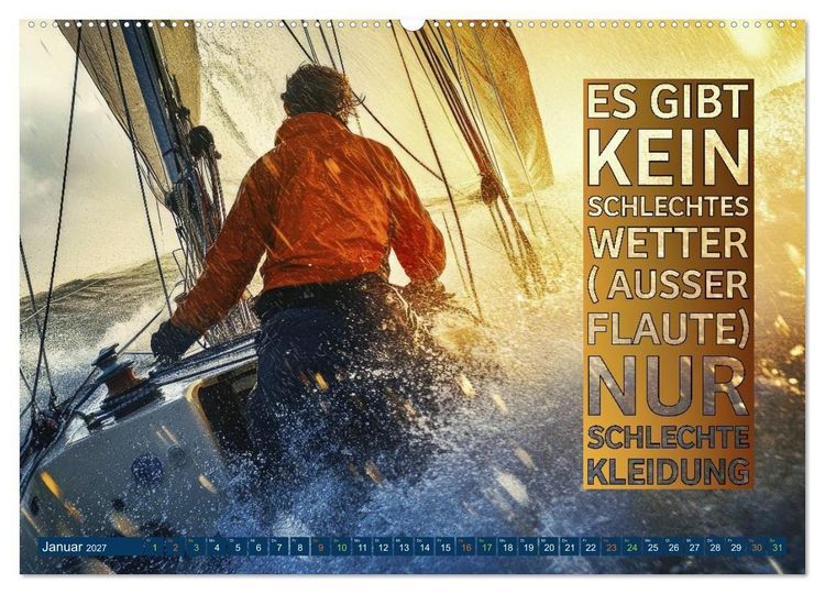 Produktbild: Segeln - mit einem Augenzwinkern (Wandkalender 2027 DIN A2 quer), CALVENDO Monatskalender