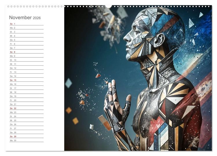 Produktbild: Tarnung und Illusion KI-Kunstvolle Verschmelzung von K&ouml;rper und Umgebung (hochwertiger Premium Wandkalender 2026 DIN A2 quer), Kunstdruck in Hochglanz
