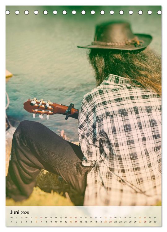 Produktbild: Gitarren Liebe (Tischkalender 2026 DIN A5 hoch), CALVENDO Monatskalender
